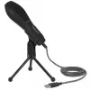 Microfono a condensatore USB con supporto da tavolo - ideale per gaming, Skype e canto