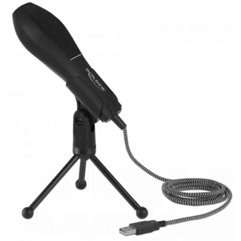Microfono a condensatore USB con supporto da tavolo - ideale per gaming, Skype e canto