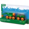 Vagone BRIO Clever Crane Wagon Lift and Load nero verde