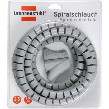 Organizer per cavi Brennenstuhl tubo a spirale L= 2,5 m, Ø= 20 mm, grigio