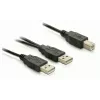 Cavo USB DeLOCK USB-B/USB-A 1 m nero