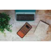 Custodia per smartphone man and wood per Galaxy S10e — scacchi marroni con bordo nero