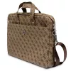 Borsa per laptop GUESS GUCB15P4TW 16 pollici marrone Saffiano con logo triangolo 4G