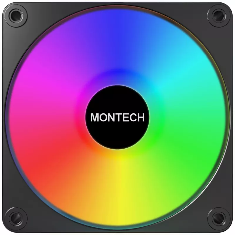 Montech GF120R V2 ARGB modulo ventola per case PC 12 cm nero 3 pezzi