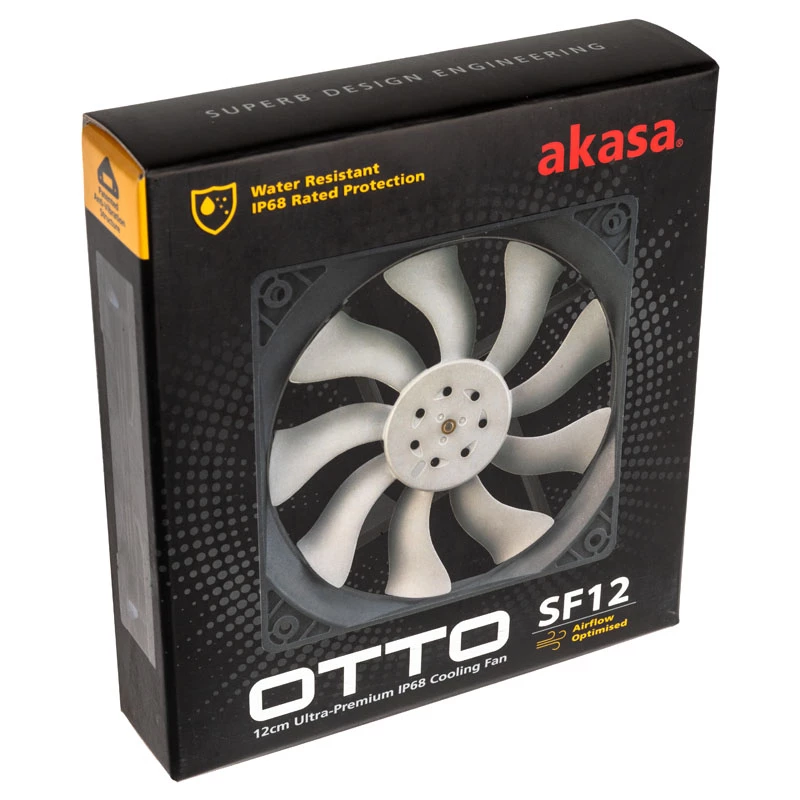 Ventola Akasa OTTO SF12 Ventola case PC 12 cm Nero Grigio