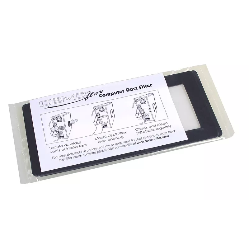 DEMCiflex DF0526 filtro antipolvere 2x40 mm, quadrato, nero/bianco
