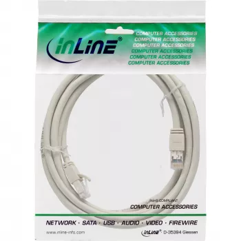 Cavo patch InLine S/FTP PiMF Cat.6 certificato grigio 2m