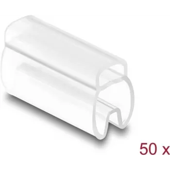 Marcatore per cavi Delock per diametro cavo 4 - 7 mm 50 pezzi trasparente (80951)
