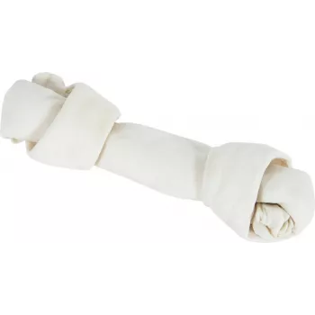 Osso masticabile dentale ZOLUX Knotted White Bone 140 g — osso di manzo duro per razze di taglia media (250 mm)