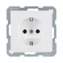 Presa tipo F berker 47436089, 16 A, 250 V, bianco, corpo in duroplast