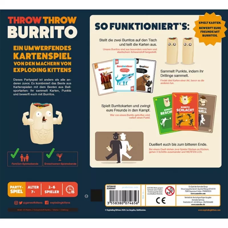 Throw Throw Burrito gioco da tavolo per famiglie
