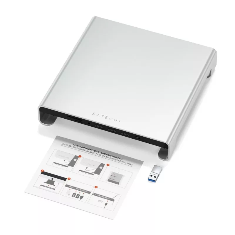 Dock per laptop Satechi ST-AMSHS USB 3.2 Gen 1 Type-C argento