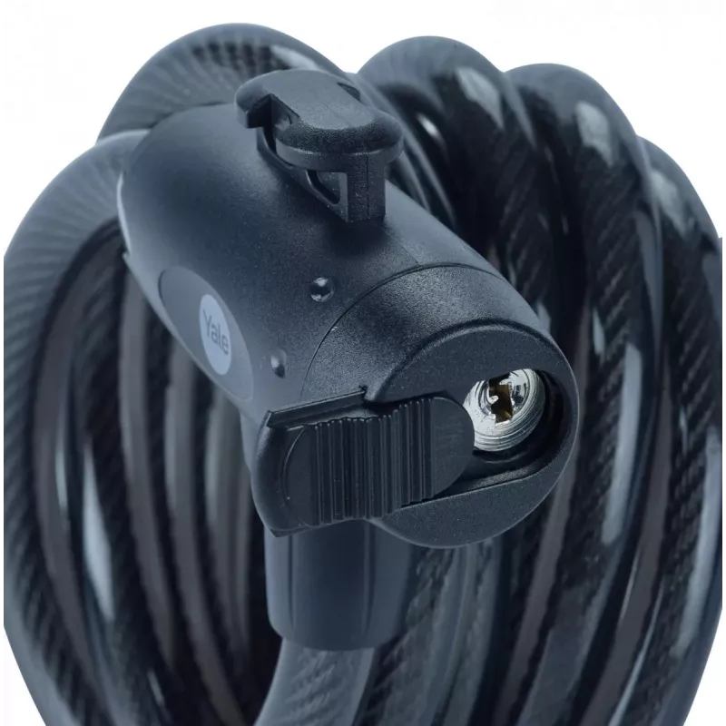 Lucchetto per bici in acciaio 12 mm con chiave - YCK0/12/200/2 nero
