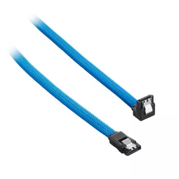 CableMod ModMesh - cavo SATA - Serial ATA 150/300/600 - SATA (M) angolare su SATA (M) - 60 cm - azzurro (CM-CAB-RSAT-N60KLB-R)