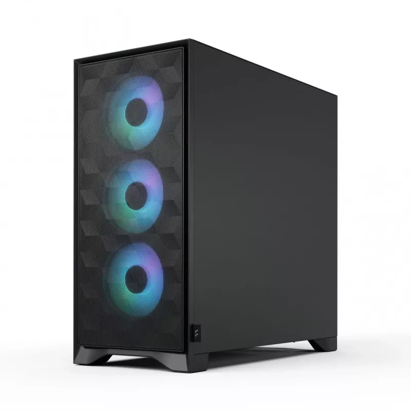 Fractal Design Pop 2 Air nero Solid case per PC midi-tower — supporto ATX, 3x ventole frontali 120 mm, vani per unità 2,5/3,5 pollici, 215×481×462 mm