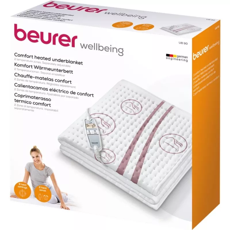 Beurer UB 90 coprimaterasso riscaldante, 80 x 150 cm, bianco