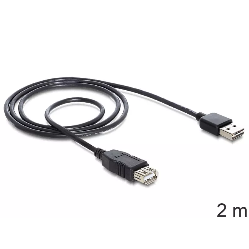 Cavo USB DeLOCK EASY-USB 2.0-A 2 m nero