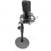 Microfono a condensatore USB, studio nero