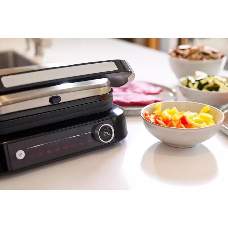 Piastra grill SEVINI Pro, KG 2395 (argento/nero, 1.800 Watt)