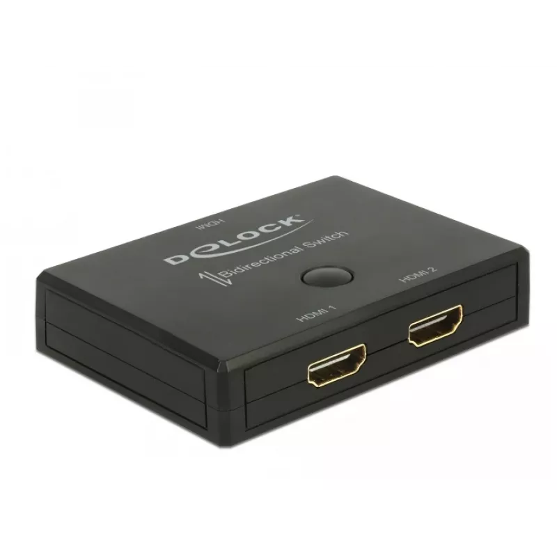 Switch DeLock HDMI 2 - 1 bidirezionale 4K 60 Hz - switch video/audio - 2 x HDMI - desktop