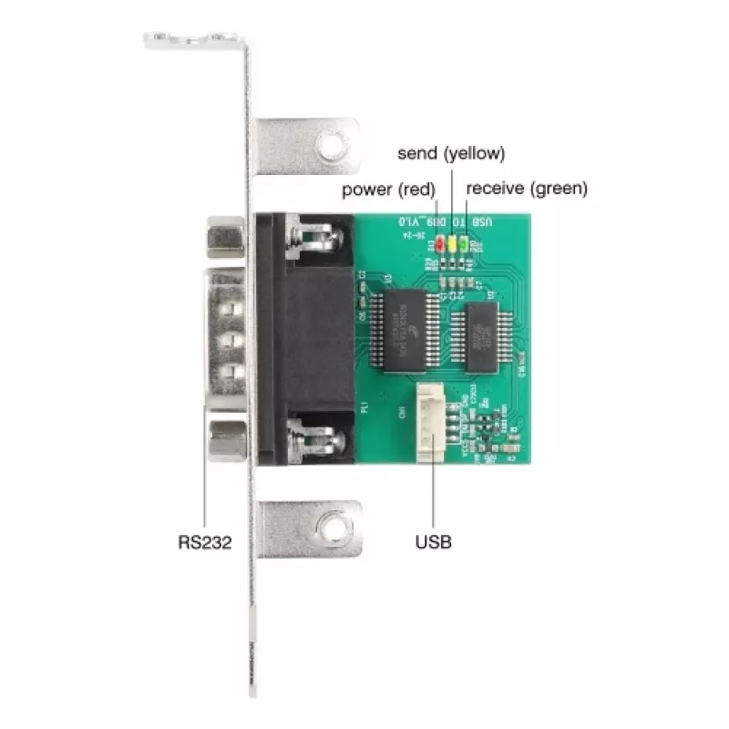 Delock 90892 Convertitore da USB a RS-232, FTDI FT231XS, USB 2.0, pin header a D-Sub 9