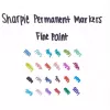 Sharpie pennarello indelebile punta fine, nero, 12 pezzi