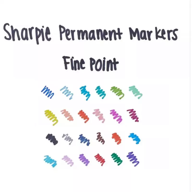 Sharpie pennarello indelebile punta fine, nero, 12 pezzi