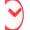 NeXtime orologio 2615ro Focus, Ø25 cm, orologio da parete, bianco/rosso