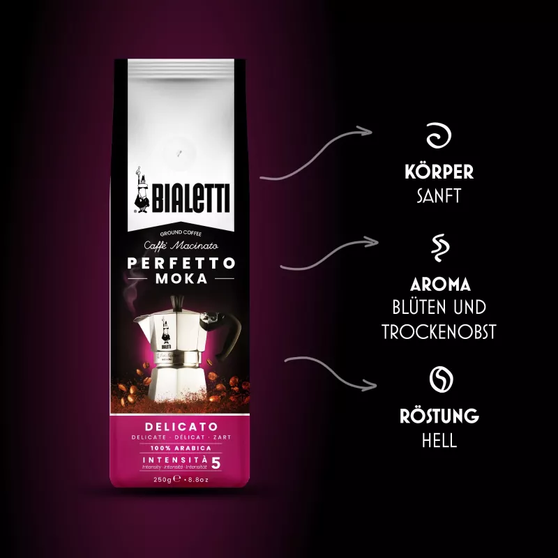 Caffè macinato Bialetti Perfetto Moka Delicato 250 g
