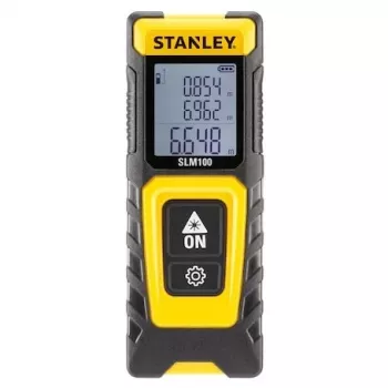 Distanziometro STANLEY SLM100 — portata laser 30 m, misuratore portatile compatto