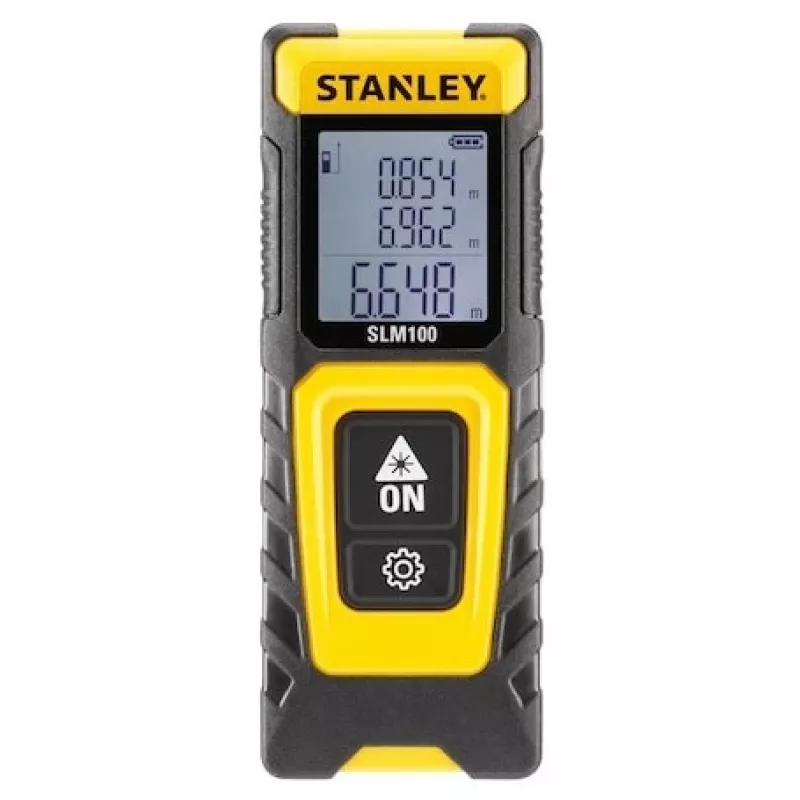 Distanziometro STANLEY SLM100 — portata laser 30 m, misuratore portatile compatto