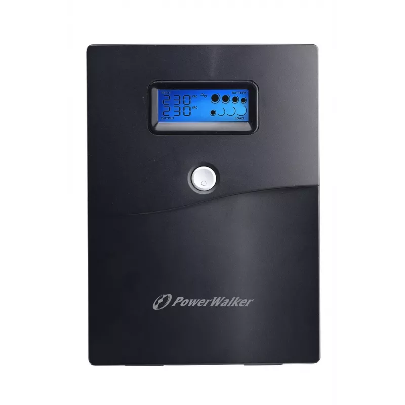Gruppo di continuità PowerWalker VI 3000 SCL — UPS Line-Interactive 3 kVA / 1800 W, 230 V, batteria 9 Ah, LCD, tower, nero