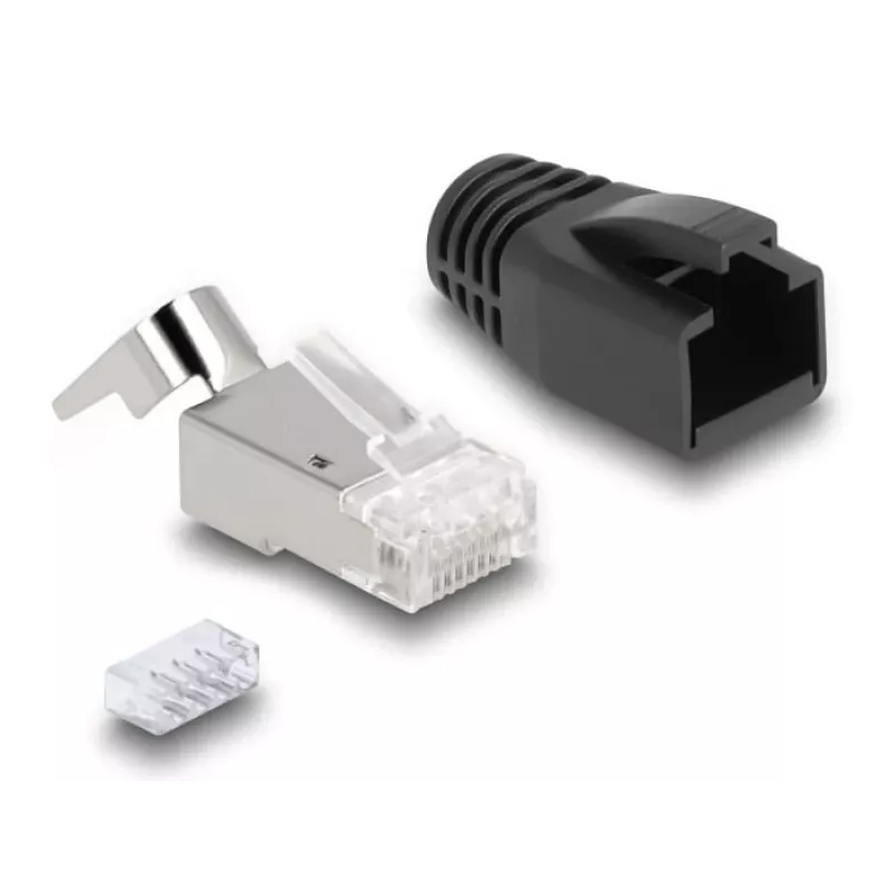 DeLOCK 66903 connettore per cavo RJ-45 nero metallizzato connettore maschio 25 pz.