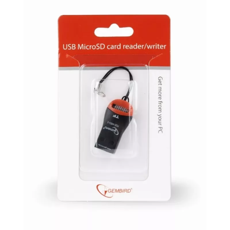 Lettore di schede Gembird FD2-MSD-3 USB 2.0 nero rosso