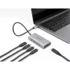 Hub USB DELOCK 10 Gbps Type-C 4 porte PD 85W cavo 30 cm