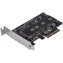 Silverstone SST-ECM27 scheda adattatore M.2/SATA, PCIe 4.0, 1x M-Key, 2x SATA 6G - Low Profile