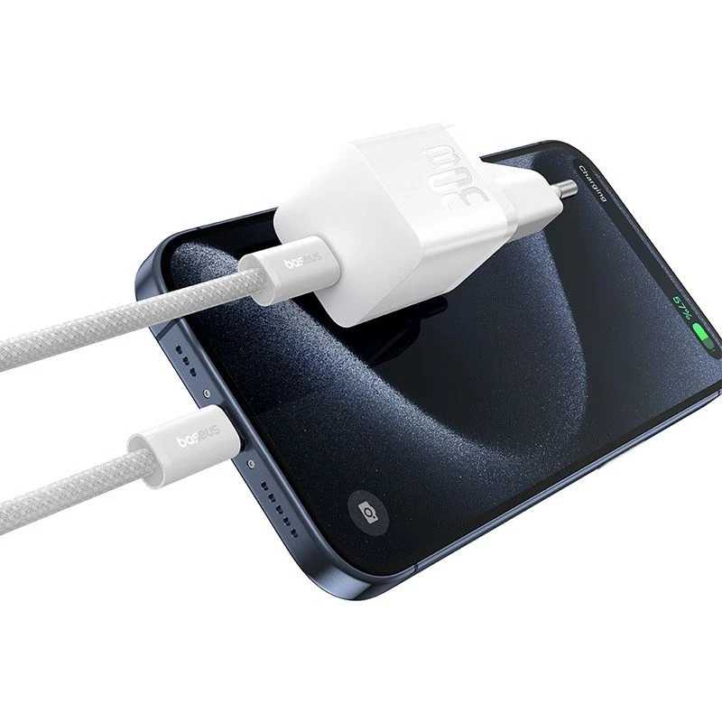 Caricabatterie da parete Baseus P10110902213-01 USB-C GaN5 mini 30W bianco