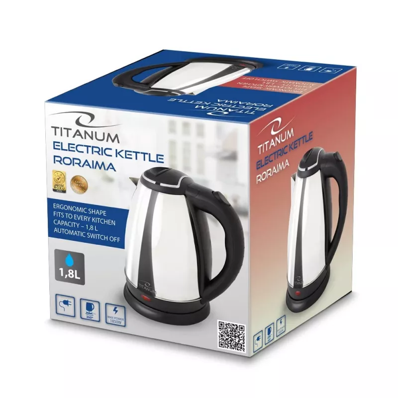 Titanum TKK102S bollitore elettrico 1,8 L 1800 W argento