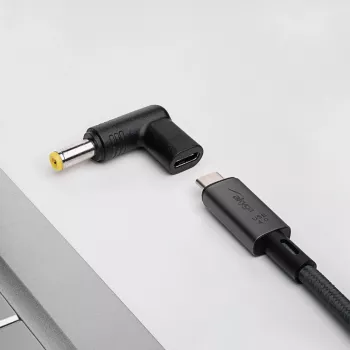 Akyga AK-ND-C01 adattatore di ricarica USB-C a DC 5,5 x 2,5 mm per notebook, 18,5-20 V, 100 W