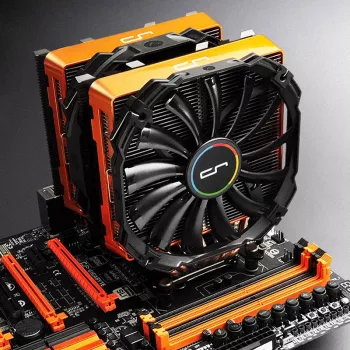 Accessorio per sistema di raffreddamento computer Cryorig CR-CCO — ABS arancione, compatibile con R1 Universal/R1 Ultimate, 140×23×131 mm