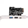 SilverStone ECU05 - adattatore USB - PCIe 2.0 x2 low profile - USB 3.1 Type-C x 1 + USB3.0 x 2 + USB3.0 (interno) x 2 (SST-ECU05)