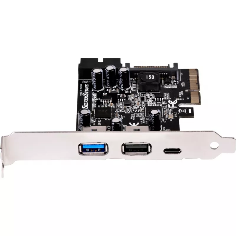 SilverStone ECU05 - adattatore USB - PCIe 2.0 x2 low profile - USB 3.1 Type-C x 1 + USB3.0 x 2 + USB3.0 (interno) x 2 (SST-ECU05)