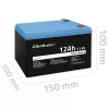 Batteria ricaricabile Qoltec LiFePO4 litio ferro fosfato 12,8 V 12 Ah 153,6 Wh con BMS