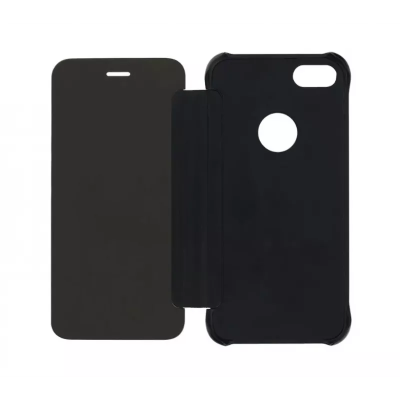 Custodia a portafoglio per telefono Tellur per iPhone 8 — similpelle, nero, con specchio