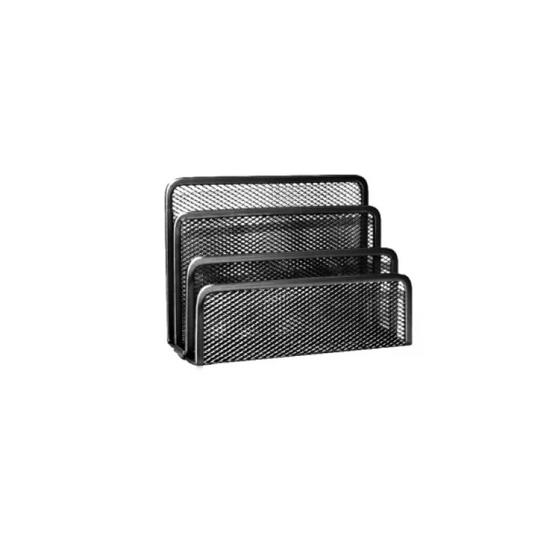 Portaposta Forpus, nero, 3 scomparti, metallo perforato 1006-105