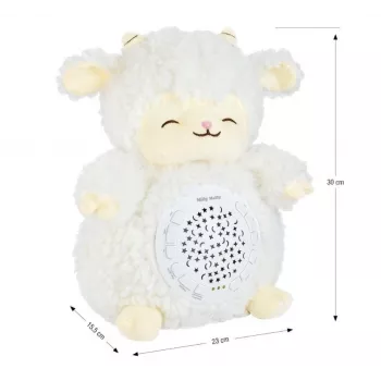 Giocattolo proiettore di peluche milly mally pecora proiettore peluche modello 5664 per bambini piccoli — luce notturna delicata