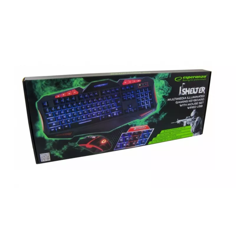 Esperanza EGK3000 Set tastiera + tastiera con filo retroilluminata