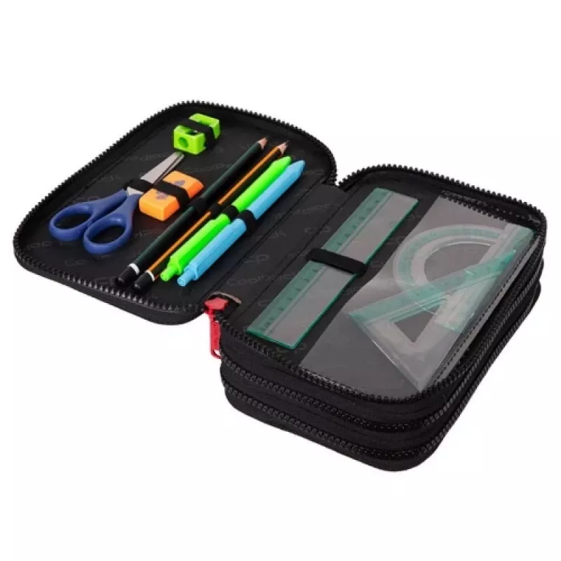 Astuccio portapenne cool pack Jumper 3 — organizer per cancelleria a tre livelli con design orso, tessuto resistente