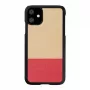 Custodia per smartphone Man and Wood per iPhone 11 — nero, design asimmetrico