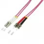 Logilink - Cavo patch - LC multimodale (M) su ST multimodale (M) - 3 m - fibra ottica - 50/125 micrometri - OM4 - senza alogeni - viola erica (FP4LT03)